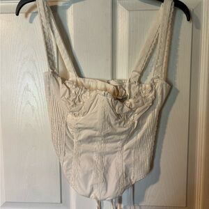 House of CB Gini White Lace Back Corset